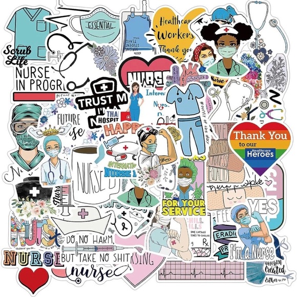 Nurse Day Vinyl Waterproof Stickers (200 Count) - Picture 6 of 6